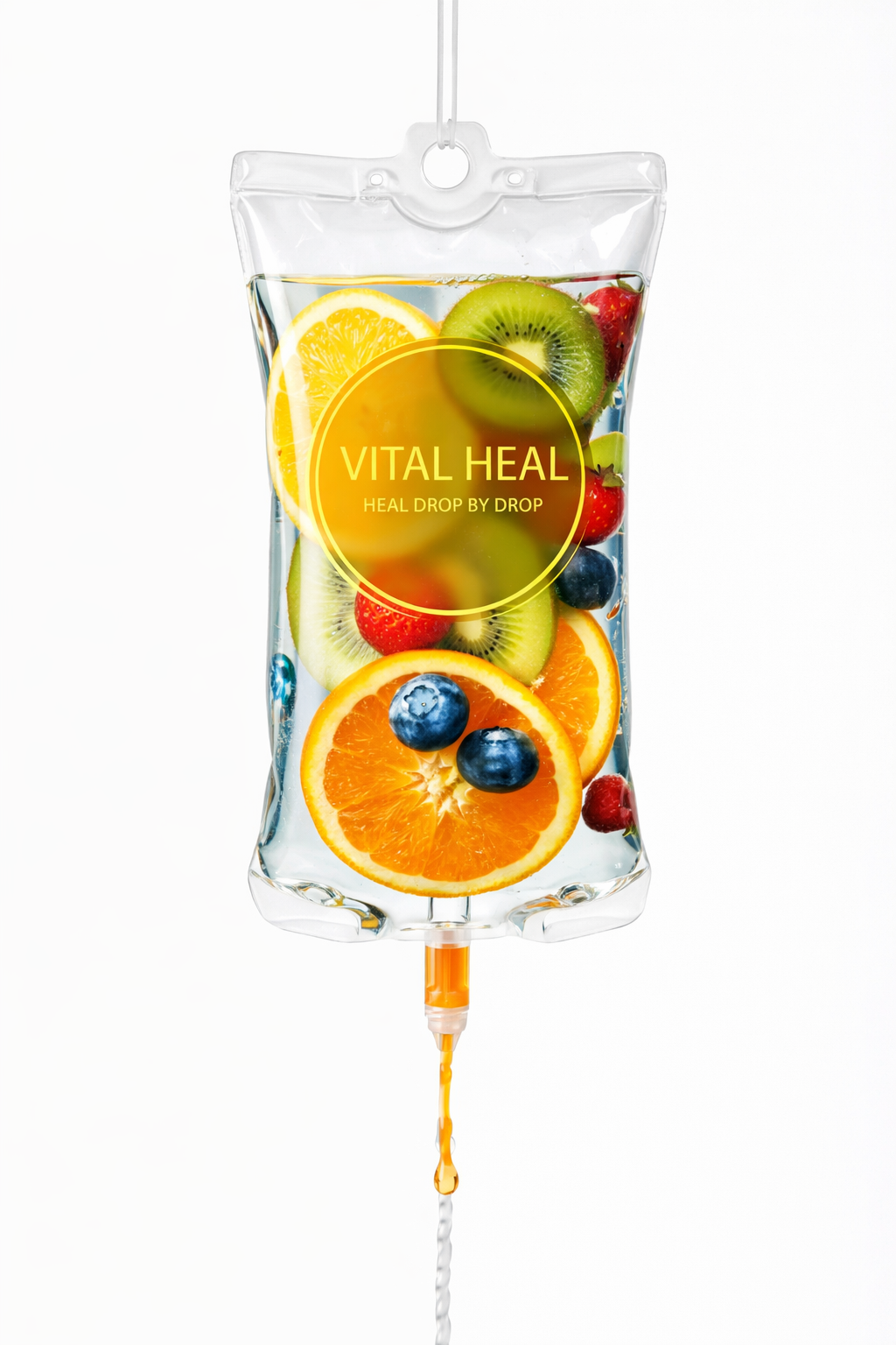 IV therapy setup in a clean clinical environment